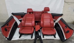 07-13 OEM BMW E92 328 335 Leather Coupe Seats Door Panels Interior RED SET