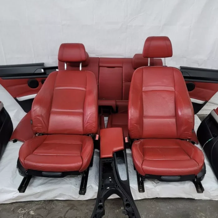 07-13 OEM BMW E92 328 335 Leather Coupe Seats Door Panels Interior RED SET