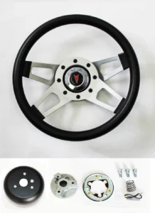 1969-1993 Pontiac GTO Firebird LeMans Grant Black 4 Spoke Steering Wheel 13 1/2"