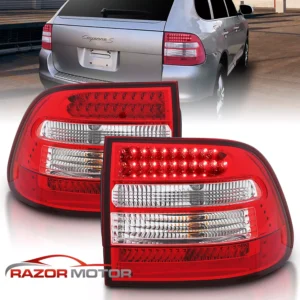 2003 2004 2005 2006 For Porsche Cayenne SUV Red Clear LED Brake Tail Lights Pair
