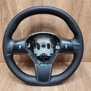 2017-2023 TESLA MODEL 3 Y OEM LEATHER STEERING WHEEL WITH CONTROLS 1490214-00-B