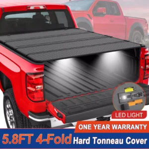 5.8FT 4-Fold Hard Tonneau Cover For 2007-2013 Chevy Silverado/GMC Sierra 1500