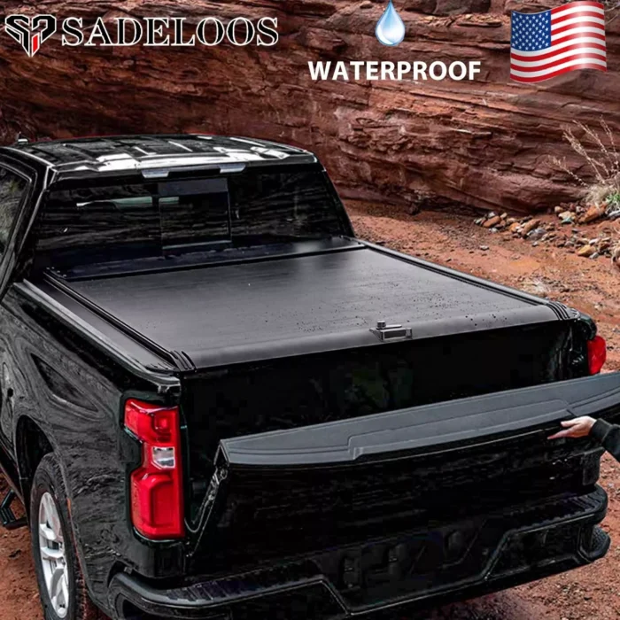 5.8Ft Retractable Truck Bed Tonneau Cover Aluminum For 14-25 Silverado:GMC 1500