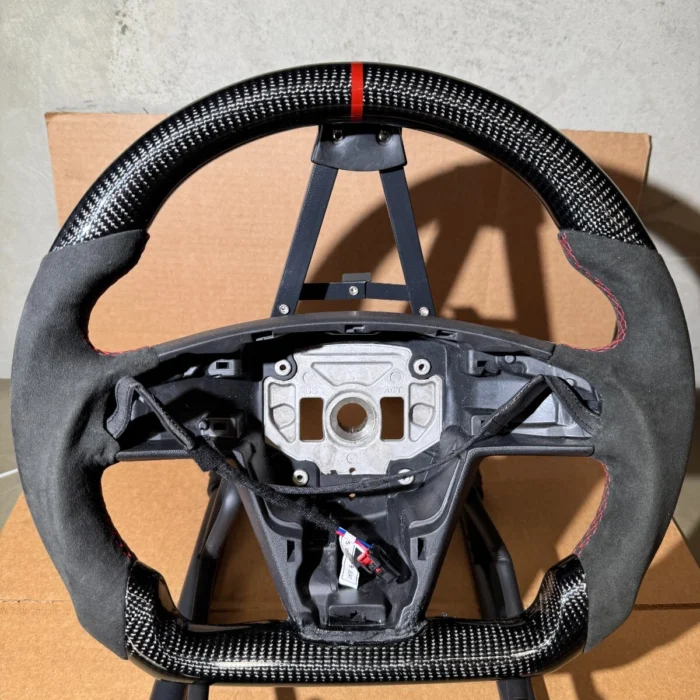 Alcantara carbon fiber W:Heated Steering Wheel for Tesla 2021-2023 Model S:X