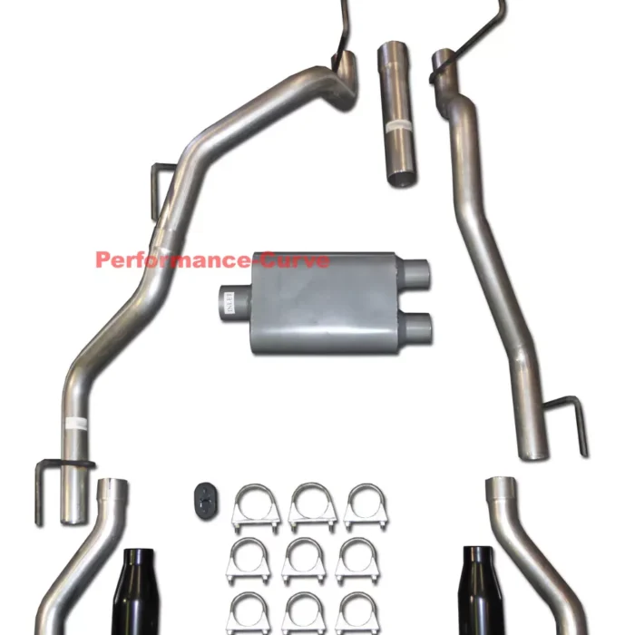 Catback Performance Dual Exhaust Rear 2 Chamber Muffler Fits 09-21 Dodge Ram