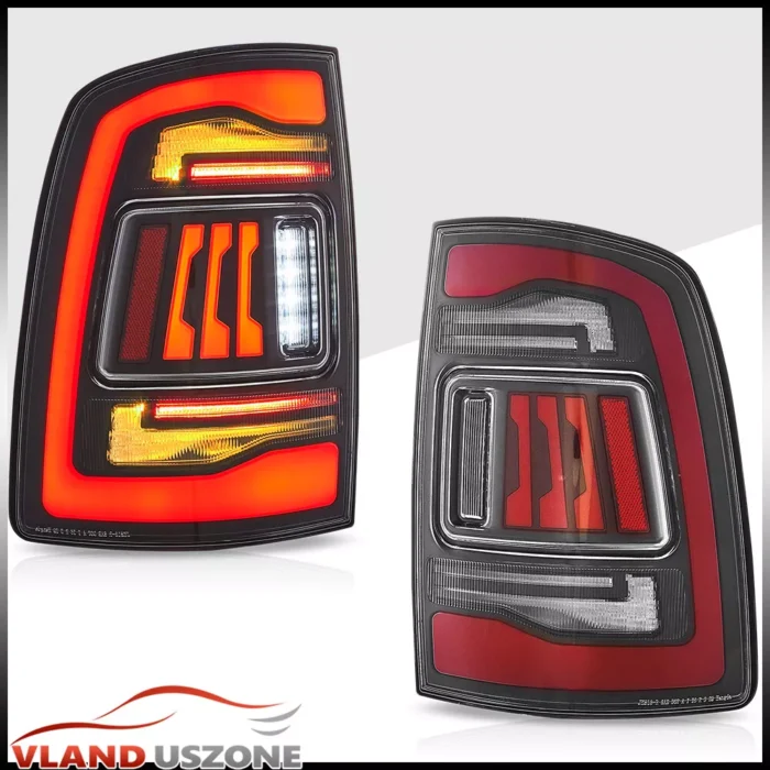 Clear VLAND LED Tail Lights For 2009-2018 Dodge Ram 1500 2500 3500 W:Sequential