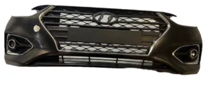 Compatible 2018 - 2022 Hyundai Accent Complete Front Bumper Assembly + Lamp