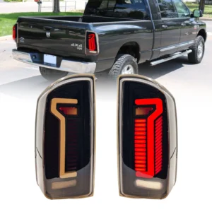 For 2007-2009 Dodge Ram1500 2500 3500 Smoked LED Rear Tail Lights Lamps