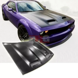 For 2008-2023 Dodge Challenger Redeye style ALUMINUM hood with vented bezels