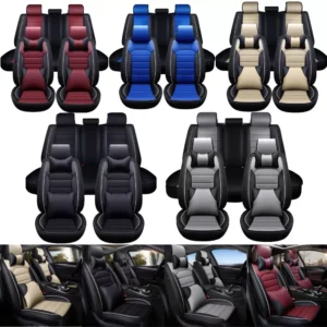 For Dodge Charger Challenger Leather Car Seat Covers Front Rear Full Set Cushion