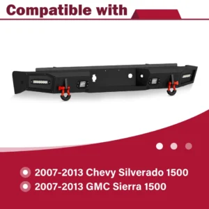 Front /Rear Bumper For 2007-2013 GMC Sierra 1500 Pickup Truck with LED Lights