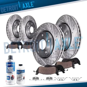 Front & Rear Drilled Rotors Brake Pads for BMW 335i xDrive 335d 335is X1 335xi
