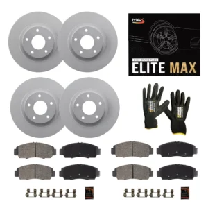 Front & Rear Geomet Brake Rotors + Pads for BMW 328i xDrive X1 328xi