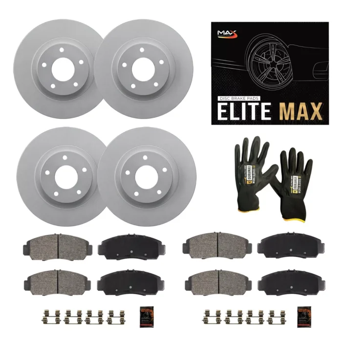 Front & Rear Geomet Brake Rotors + Pads for BMW 328i xDrive X1 328xi