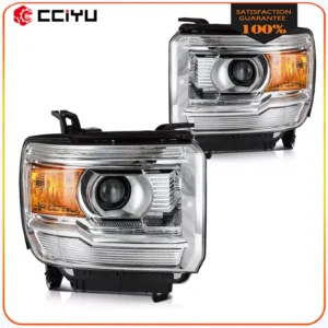 LED Headlights For 2014-2019 GMC Sierra 1500 2500HD 3500HD Left+Right Pair