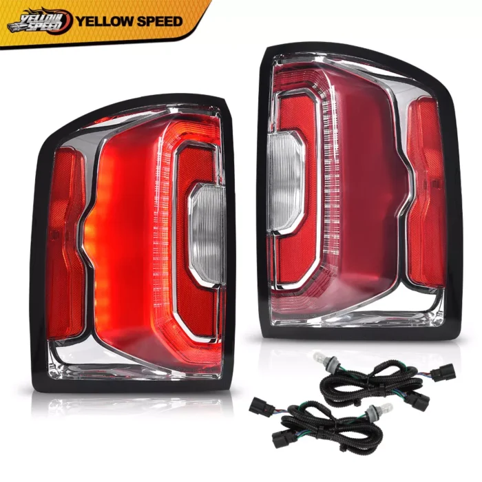 LED Tail Lights Fit For 2016-2018 GMC Sierra Rear brake Stop Lamps Left+Right