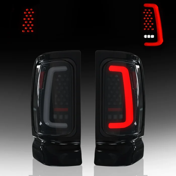 LED Tail Lights For Dodge 94-01 Ram 1500:94-02Ram 2500:3500 W Starting Animation