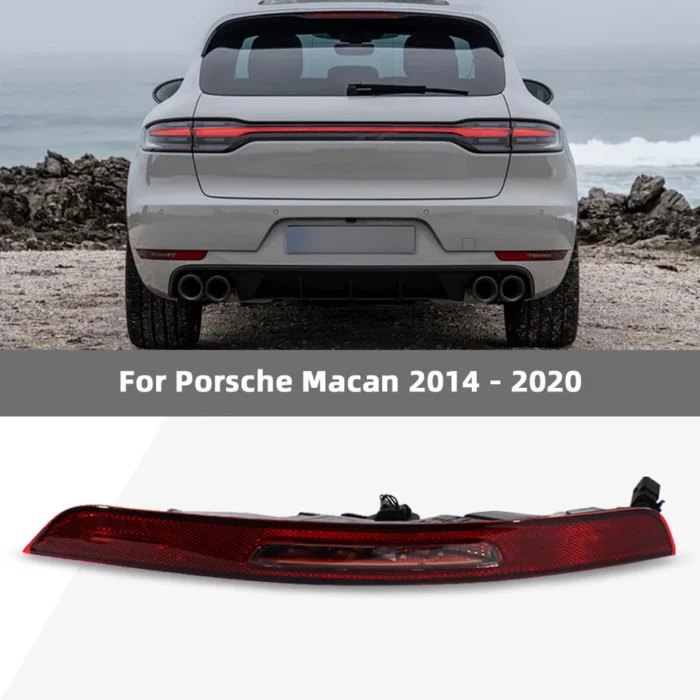 Left Rear Bumper Stop Lamp Light Reflector For Porsche Manca 2014 2015 2016-2020