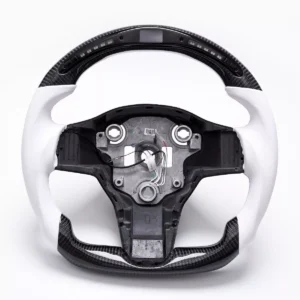Real carbon fiber LED W/Heated Steering Wheel for Tesla Model 3/Y 2017-2023
