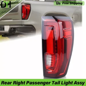 Red Rear Passenger Full LED Tail Light Assy For 2019-2023 GMC Sierra 1500 2500HD