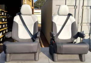 Toyota Sienna 7 Passenger Seats 2021-2024 2Tone White Gray Leather Second Row