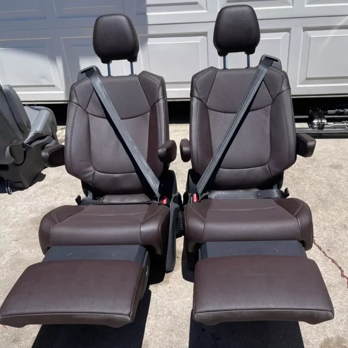 Toyota Sienna Recliner Seats Truck Van RV Seats Brown Leather-See All Photos