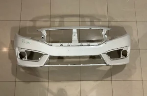 Front Bumper Cover White 2016-2018 Honda Civic Sedan 71101+TEX+Y0 OEM