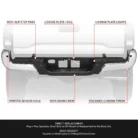 16-23 Toyota Tacoma Chrome Steel Rear Step Bumper Assembly w: Sensor Holes 2