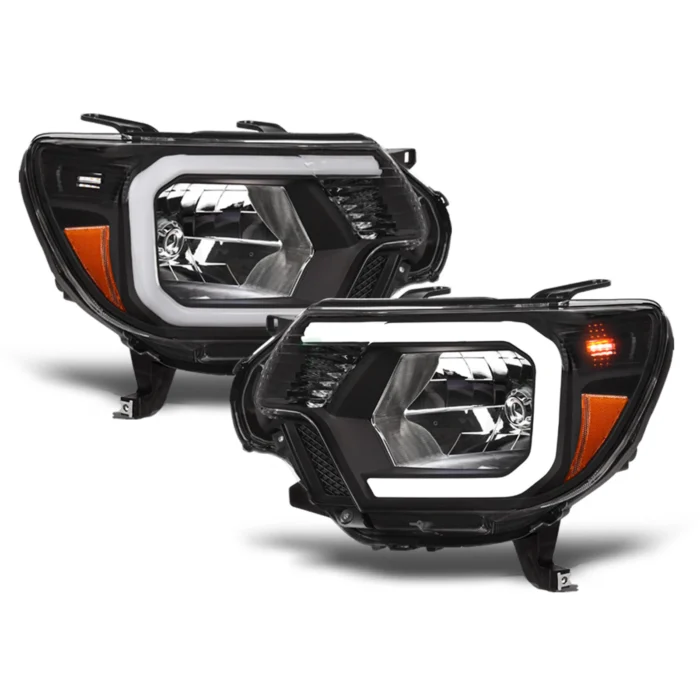 2012-2015 Toyota Tacoma LED Strip Bar Headlights Signal Amber Black 2012-2015 Toyota Tacoma LED Strip Bar Headlights Signal Amber Black