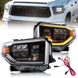 2014-2021 Toyota Tundra Full LED Headlights Front Light Sets w/Dynamic