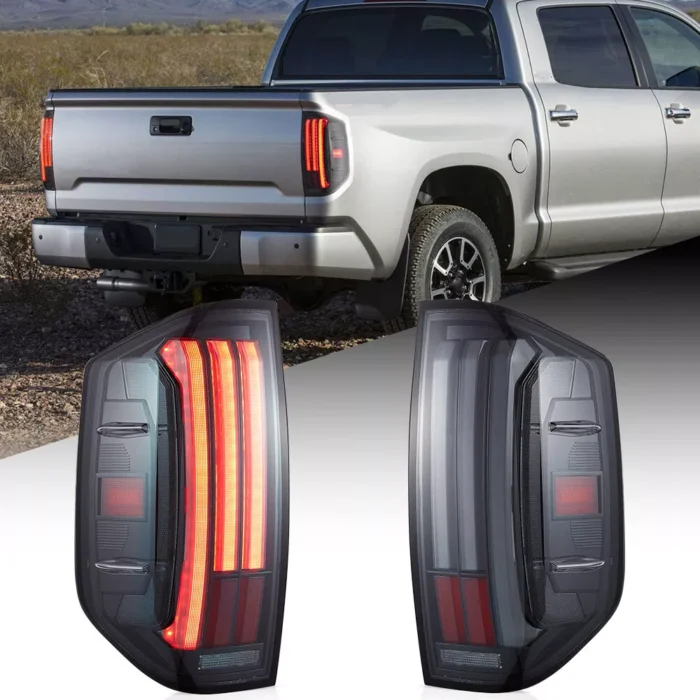 2014-21 Toyota Tundra Clear Smoked LED Tail Lights W:Startup Animation 2014-21 Toyota Tundra Clear Smoked LED Tail Lights W:Startup Animation