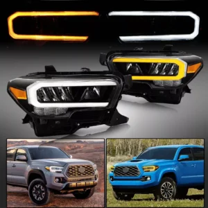 2020-2023 Toyota Tacoma Limited|TRD Black Full LED Headlights Headlamps Pair