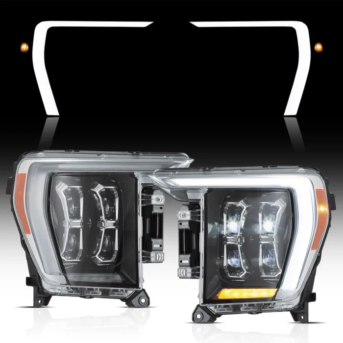 2021-2024 FORD F-150 QUAD LED PROJECTOR HEADLAMP LH&RH W: AUXILIARY LIGHTS 2021-2024 FORD F-150 QUAD LED PROJECTOR HEADLAMP LH&RH W: AUXILIARY LIGHTS