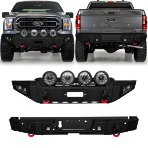 2021-2024 Ford F-150 Steel Front and Rear Bumper W/Winch Plate&Lights