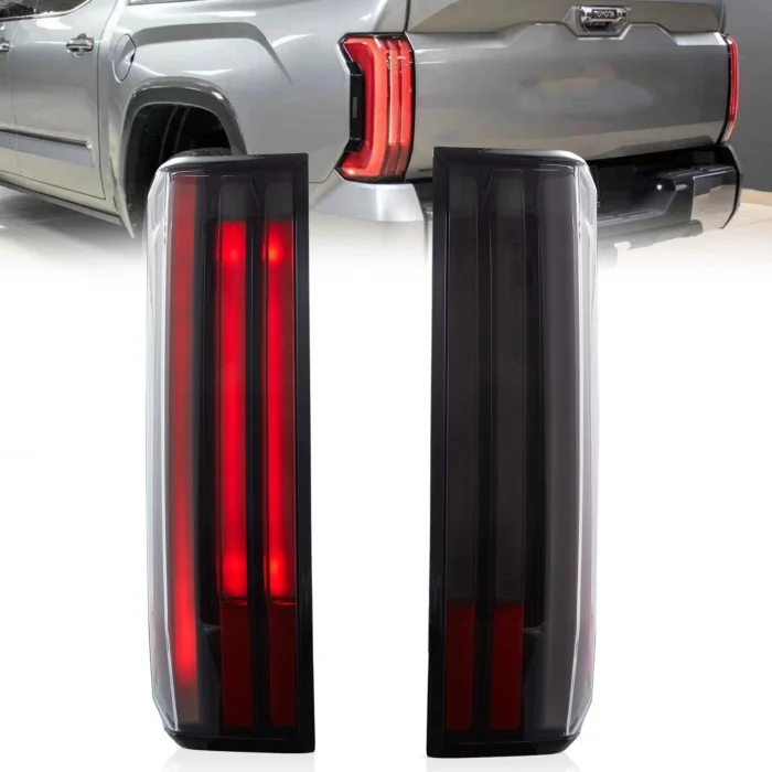 2022-2024 SMOKED VLAND LED Tail Lights w:Startup Animation For Toyota Tundra L+R