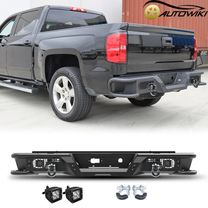 2024 Rear Bumper For 2007-2018 Chevy Silverado:GMC Sierra 1500 w:Sensor Holes 2024 Rear Bumper For 2007-2018 Chevy Silverado:GMC Sierra 1500 w:Sensor Holes