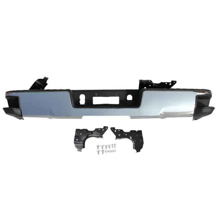 For 2014-2018 Chevy Silverado:GMC Sierra 1500 Rear Bumper Assembly Chrome Steel For 2014-2018 Chevy Silverado:GMC Sierra 1500 Rear Bumper Assembly Chrome Steel