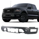 Front Bumper Face Bar For Ford F-150 2024-2025 Black W: Sensor Holes Steel