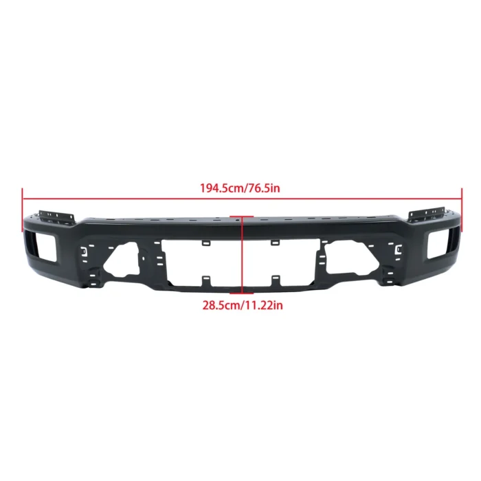 Front Bumper Face Bar Steel For Ford F-150 2024-2025 Black Without Sensor Holes 2 Front Bumper Face Bar Steel For Ford F-150 2024-2025 Black Without Sensor Holes 2