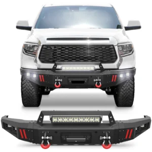 Front Bumper For Toyota Tundra 2014-2021 With Winch Plate & LED Lights