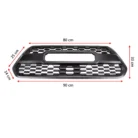 Front Bumper Grille With Accessories For 2016-2023 Toyota Tacoma Matte Black ABS 2