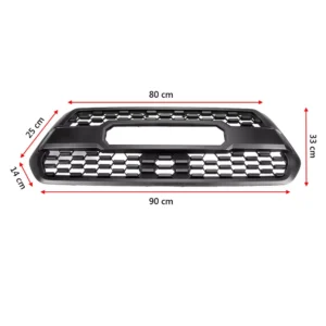 Front Bumper Grille With Accessories For 2016-2023 Toyota Tacoma Matte Black ABS 2