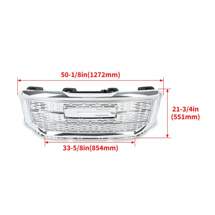Front Upper Chrome Mesh Grill Fits 2016-2018 GMC Sierra 1500 Grille Denali Style 2 Front Upper Chrome Mesh Grill Fits 2016-2018 GMC Sierra 1500 Grille Denali Style 2