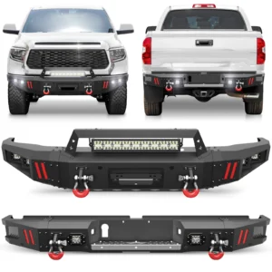 Front & Rear Bumper For Toyota Tundra 2014-2021 With Winch Plate & LED Lights