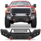 Front:Rear Bumper W:Lights+ Sensor Holes For 2015-2019 GMC Sierra 2500HD:3500 HD