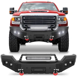Front Bumper W/Lights+ Sensor Holes For 2015-2019 GMC Sierra 2500HD/3500 HD