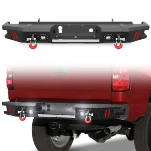 Rear Bumper W/Lights+ Sensor Holes For 2015-2019 GMC Sierra 2500HD/3500 HD