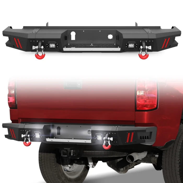 Front:Rear Bumper W:Lights+ Sensor Holes For 2015-2019 GMC Sierra 2500HD:3500 HD b Front:Rear Bumper W:Lights+ Sensor Holes For 2015-2019 GMC Sierra 2500HD:3500 HD b