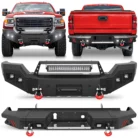 Front:Rear Bumper W:Lights+ Sensor Holes For 2015-2019 GMC Sierra 2500HD:3500 HD c