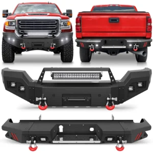 Front/Rear Bumper W/Lights+ Sensor Holes For 2015-2019 GMC Sierra 2500HD/3500 HD